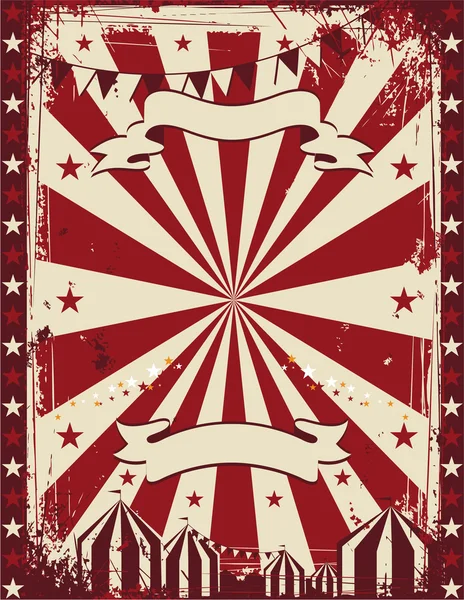 Vintage circus poster background advertising — Stock Vector