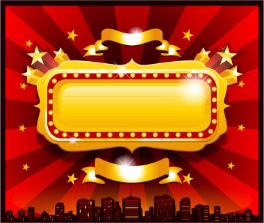 Vintage altın sirk casino banner