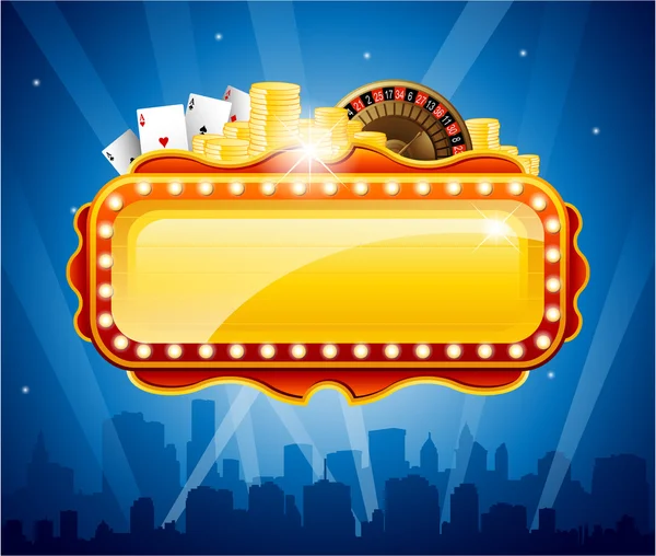 Casino city background — Stock Vector