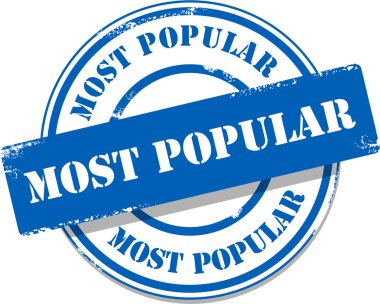Mavi en popüler etiket damga