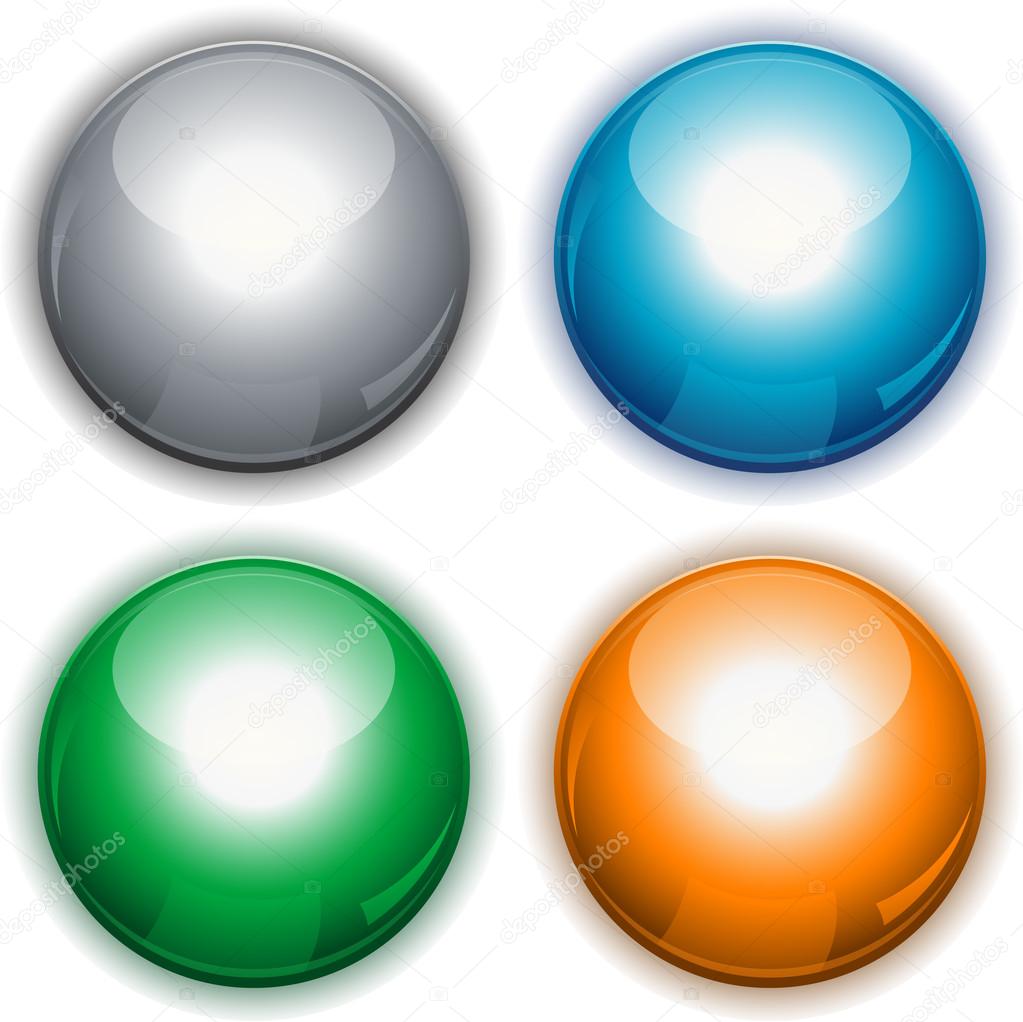 Glossy web circle buttons