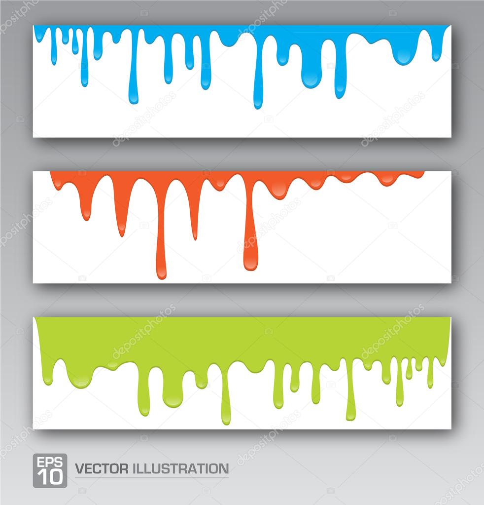 Vector Paint colorful dripping background