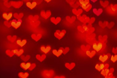 Kırmızı kalpler bokeh arkaplan