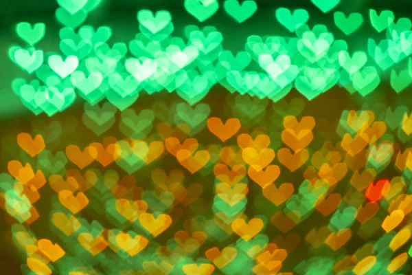 Яскраво Зелені Помаранчеві Серця Фон — стокове фото