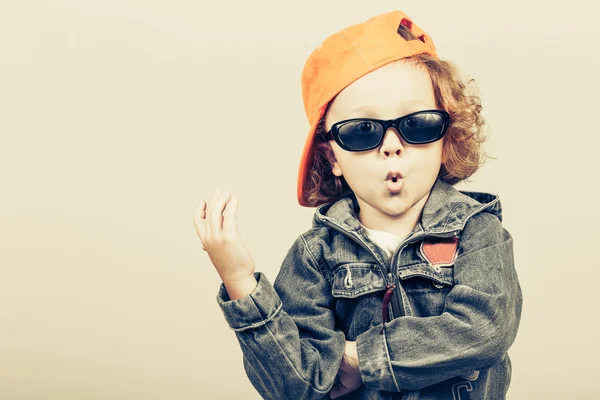 Fashion child. Happy boy model — Stock Photo, Image