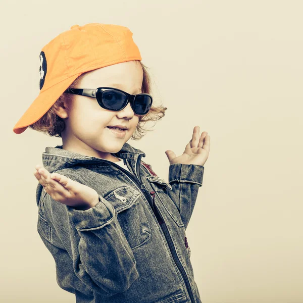 Fashion child. Happy boy model. — Stock Photo, Image