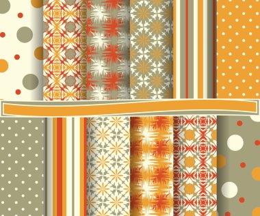 Soyut vektör kağıt Dekoratif şekiller ve karalama defteri için tasarım öğeleri kümesi