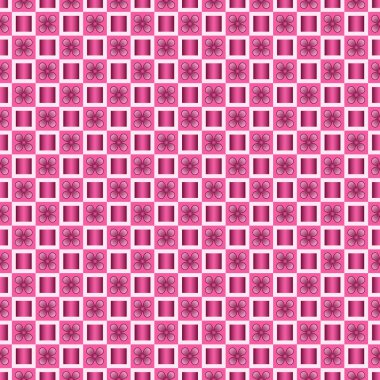 çiçekler ve kareler soyut vektör arka plan