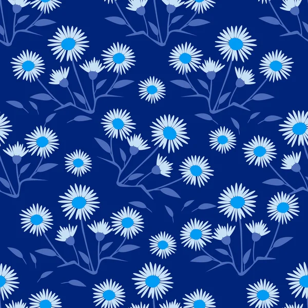 シームレスなベクトル抽象花柄 — ストックベクタ
