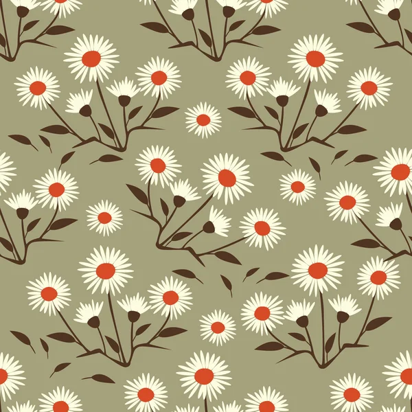 Seamless vector abstract floral pattern — Stock Vector