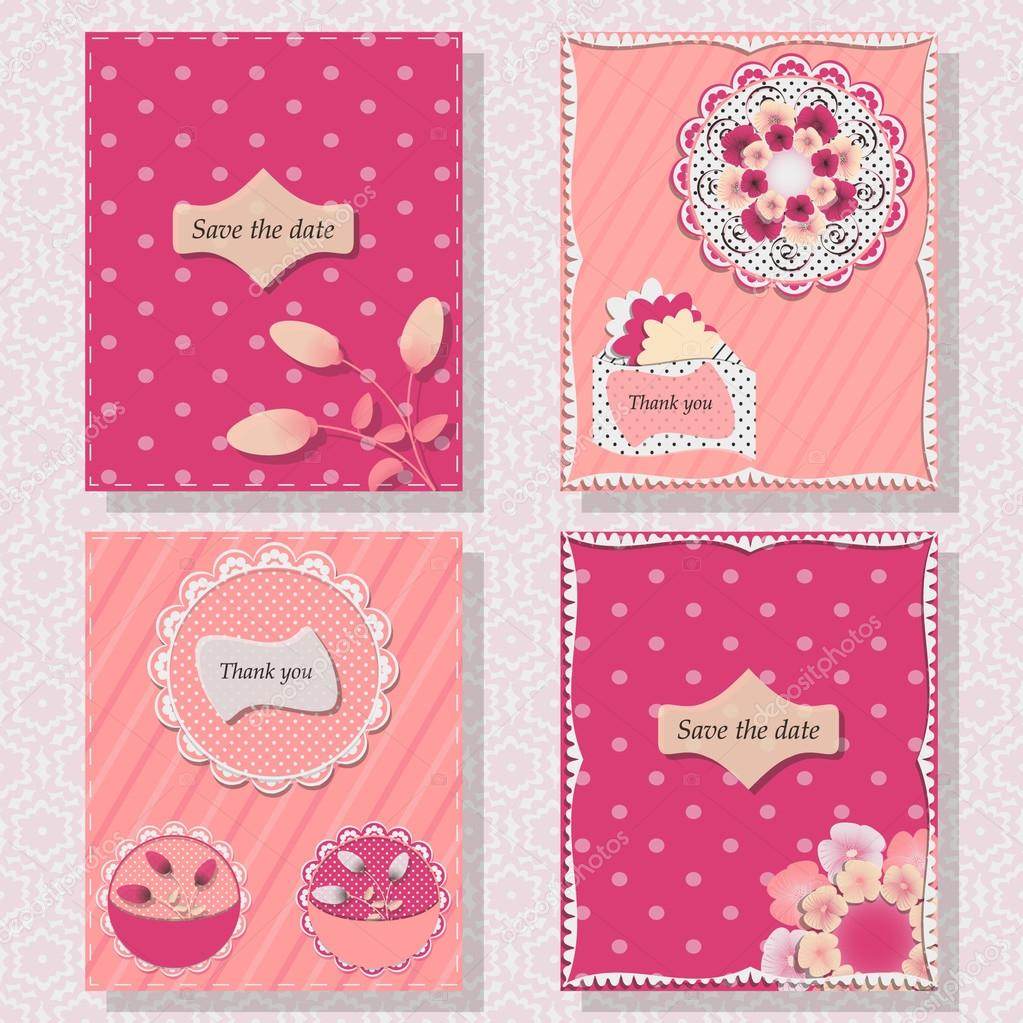 vector set of greeting cards