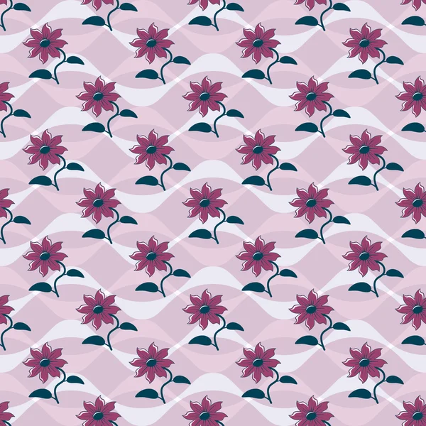 花の背景のシームレスな抽象的なベクトル イラスト — ストックベクタ