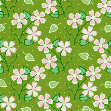 Çiçek arkaplanının soyut vektör çizimi