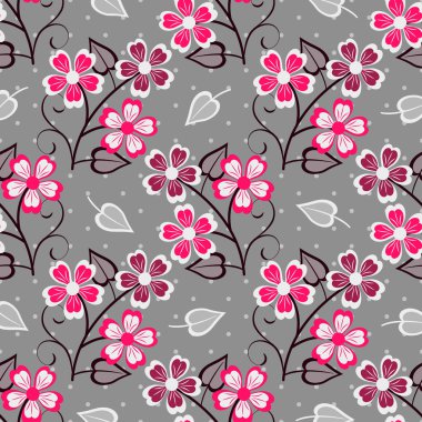 Çiçek arkaplanının soyut vektör çizimi