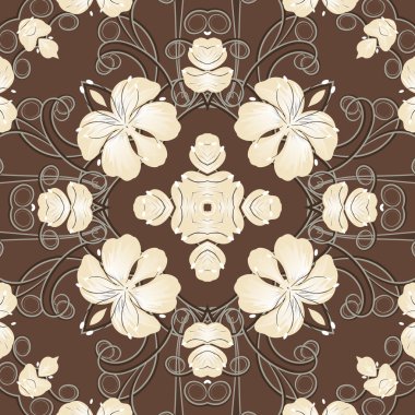 Sorunsuz vektör çizim. Çiçek deseni