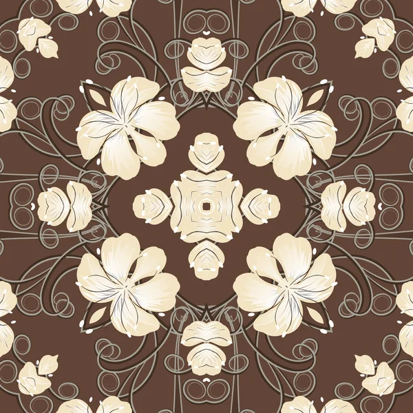 Seamless vector illustration. Flower pattern — Stock Vector