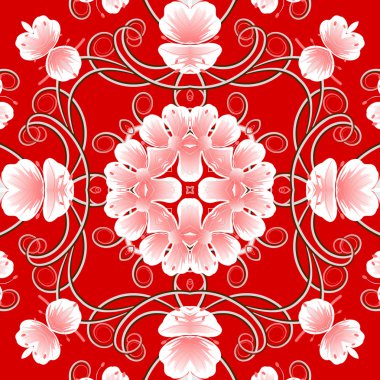 Sorunsuz vektör çizim. Çiçek deseni