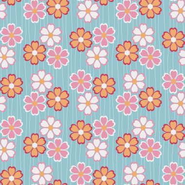 Çiçek arkaplanının soyut vektör çizimi