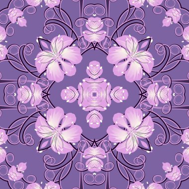 Sorunsuz vektör çizim. Çiçek deseni
