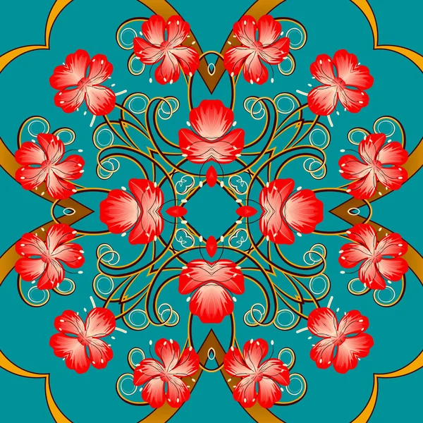 Naadloze vectorillustratie. Bloemenpatroon — Stockvector