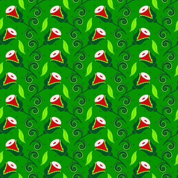 Sorunsuz vektör çiçek Çizim. Dekoratif gül