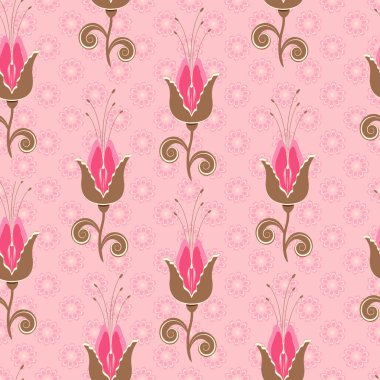 Sorunsuz vektör çizim arka plan soyut çiçek