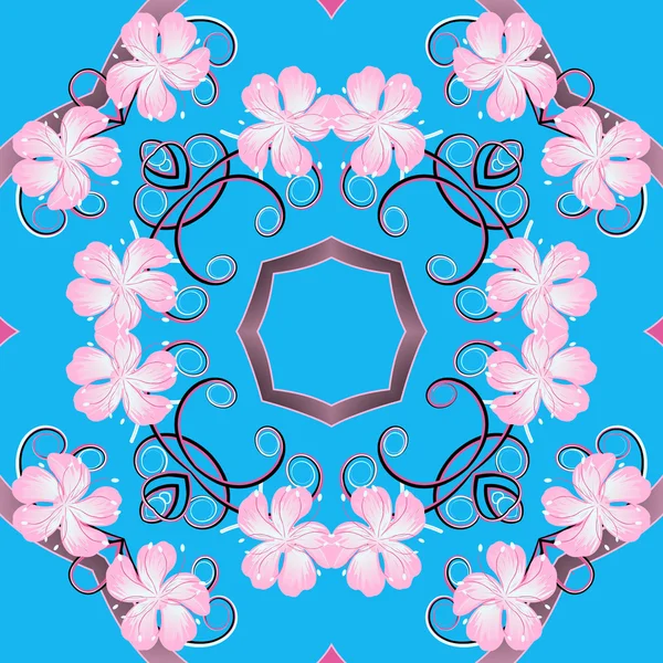 Seamless vector illustration. Flower pattern — Stock Vector