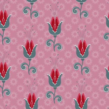 Sorunsuz vektör çizim arka plan soyut çiçek