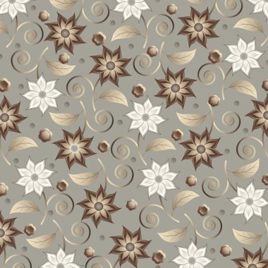 Soyut vektör çizim arka plan dekoratif çiçeklerle