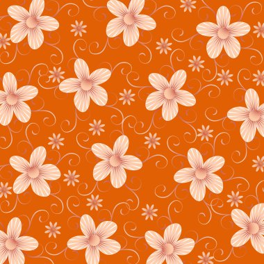 Soyut vektör çizim arka plan dekoratif çiçeklerle