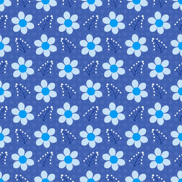 Безшовні Векторні ілюстрації фон з абстрактних квітів — стоковий вектор