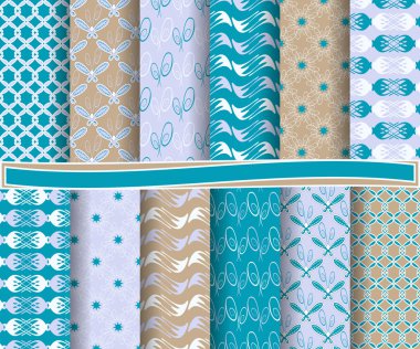 Soyut vektör kağıt Dekoratif şekiller ve karalama defteri için tasarım öğeleri kümesi  