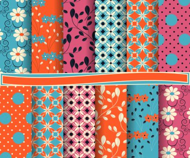 Dekoratif çiçek, şekiller ve tasarım öğeleri için karalama defteri kağıdına soyut vektör kümesi