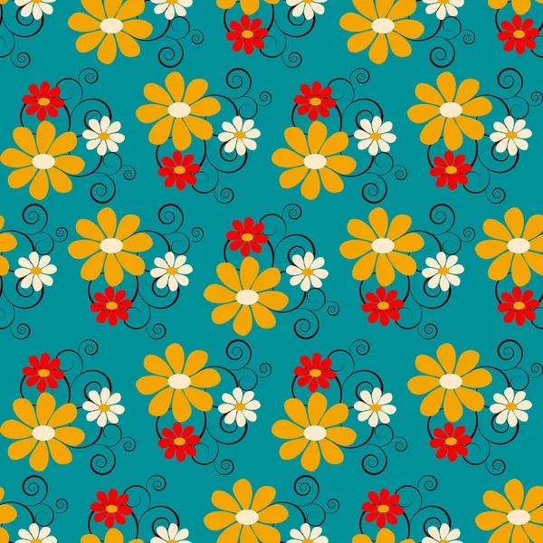 Naadloze abstract floral vector afbeelding achtergrond — Stockvector