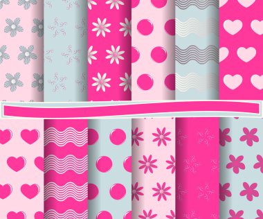 Dekoratif çiçek, şekiller ve tasarım öğeleri için karalama defteri kağıdına soyut vektör kümesi  