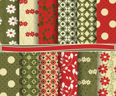 Dekoratif çiçek, şekiller ve tasarım öğeleri için karalama defteri kağıdına soyut vektör kümesi  