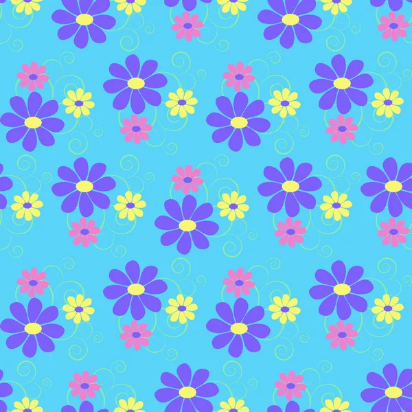 无缝的抽象花卉矢量插图背景 — 图库矢量图片