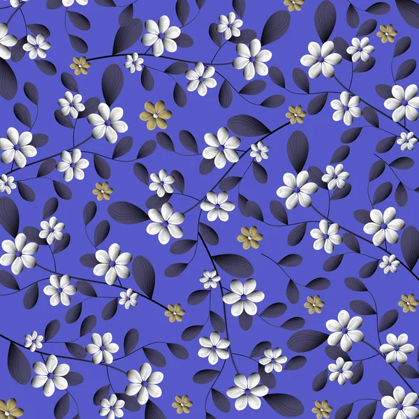 Abstraktní vektorová ilustrace pozadí s dekorativní květy — Stockový vektor