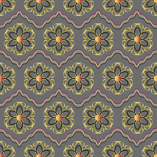 Illustration vectorielle motif de fond de fleurs abstraites — Image vectorielle