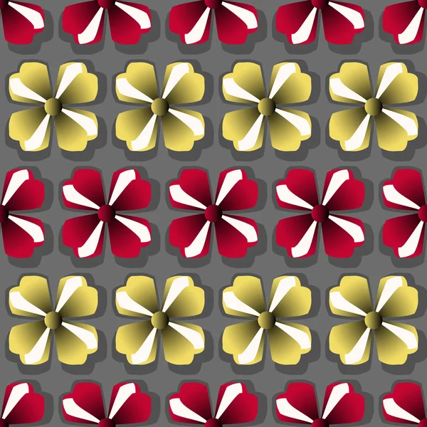 Vector ilustración fondo patrón de flores abstractas — Vector de stock
