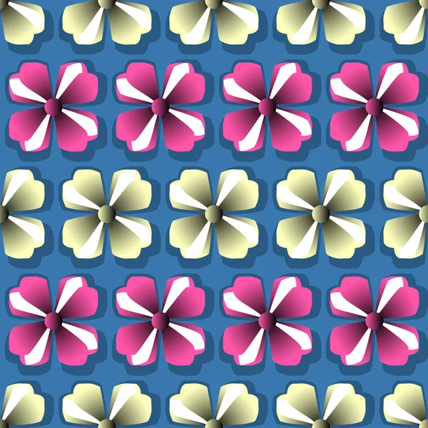 Illustration vectorielle motif de fond de fleurs abstraites — Image vectorielle