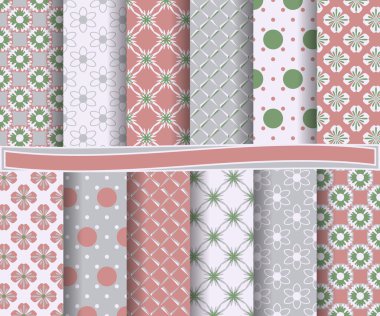 Dekoratif çiçek, şekiller ve tasarım öğeleri için karalama defteri kağıdına soyut vektör kümesi  