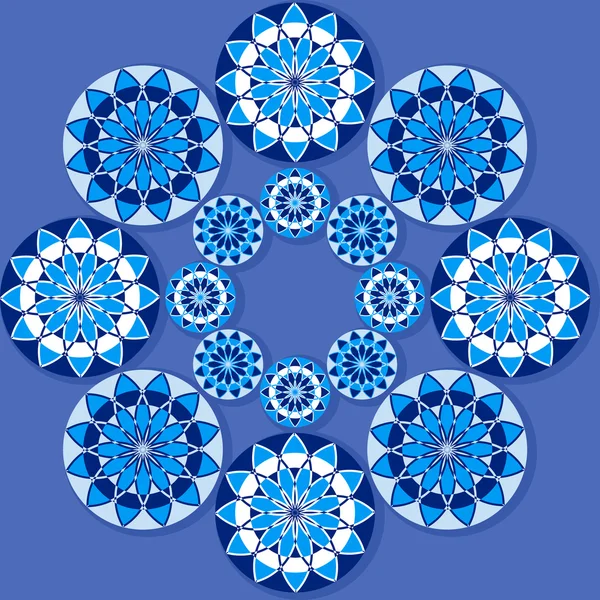Vektorsatz kreisförmiger geometrischer Muster — Stockvektor