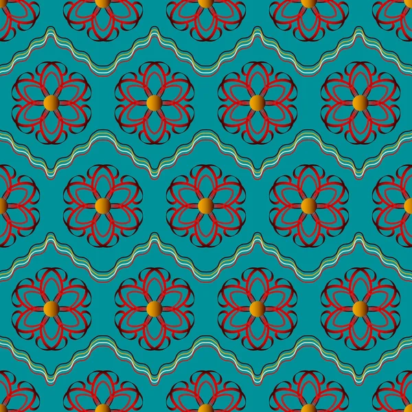 Vector ilustración fondo patrón de flores abstractas — Vector de stock