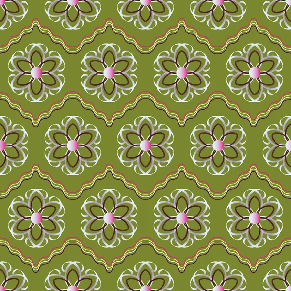 抽象的な花のベクトル イラスト背景パターン — ストックベクタ