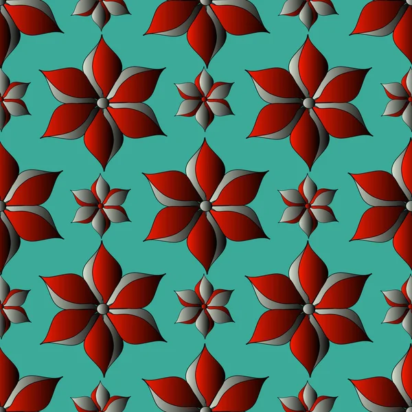 Illustration vectorielle abstraite avec des fleurs décoratives — Image vectorielle