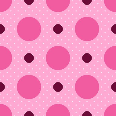 polka noktaları ile sorunsuz vektör desen