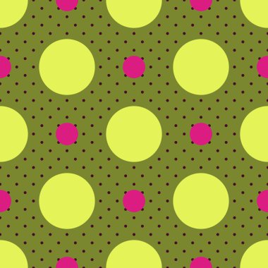 polka noktaları ile sorunsuz vektör desen