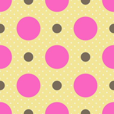 polka noktaları ile sorunsuz vektör desen