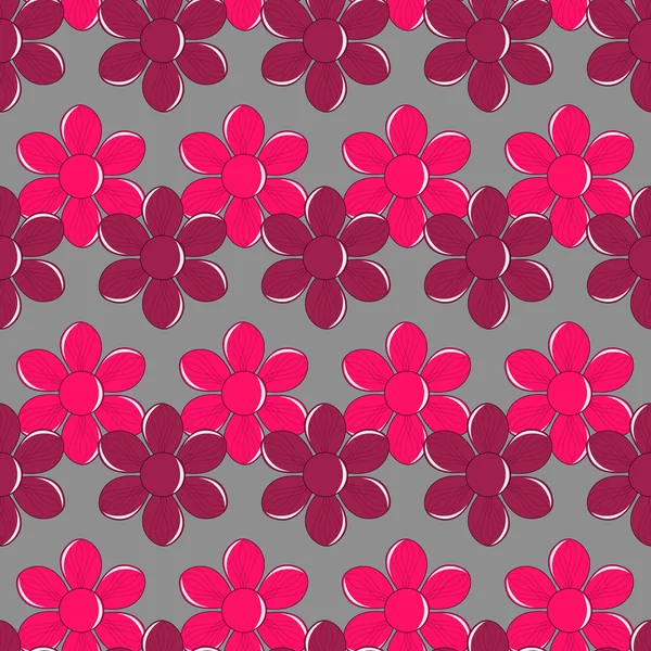 Naadloze vector patroon van abstracte sierbloemen — Stockvector